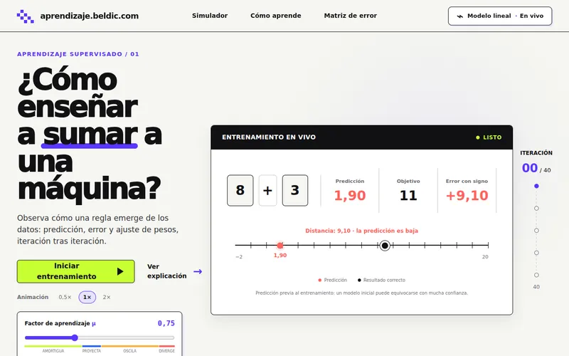 ¿Cómo enseñar a sumar a una máquina?