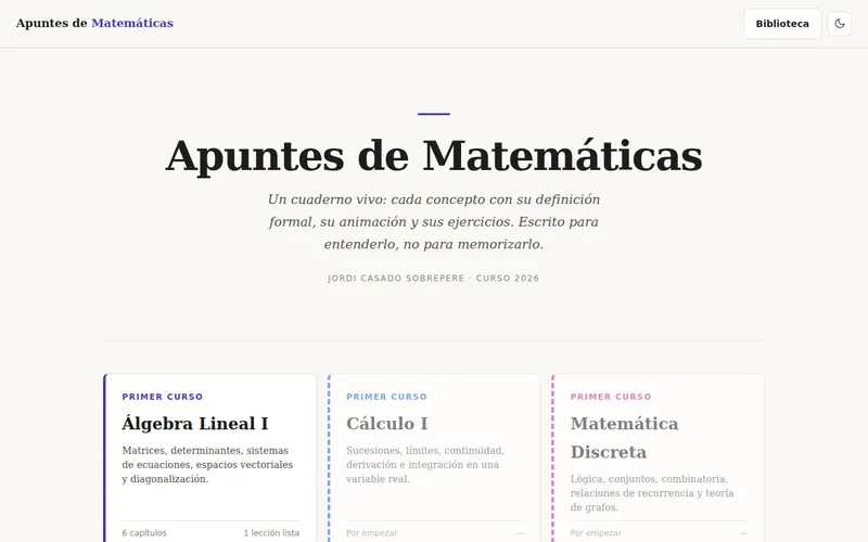 Apuntes de Matemáticas